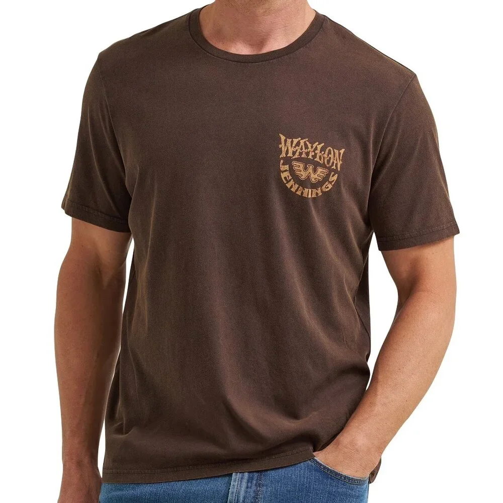 Men's Waylon Jennings Ramblin Man 1974 Tour Graphic T-Shirt Wrangler Sz XL/2X/3X - Picture 2 of 5